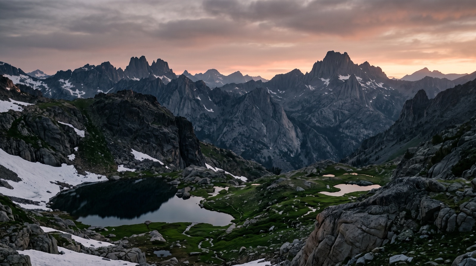 A granite high-country basin above treeline