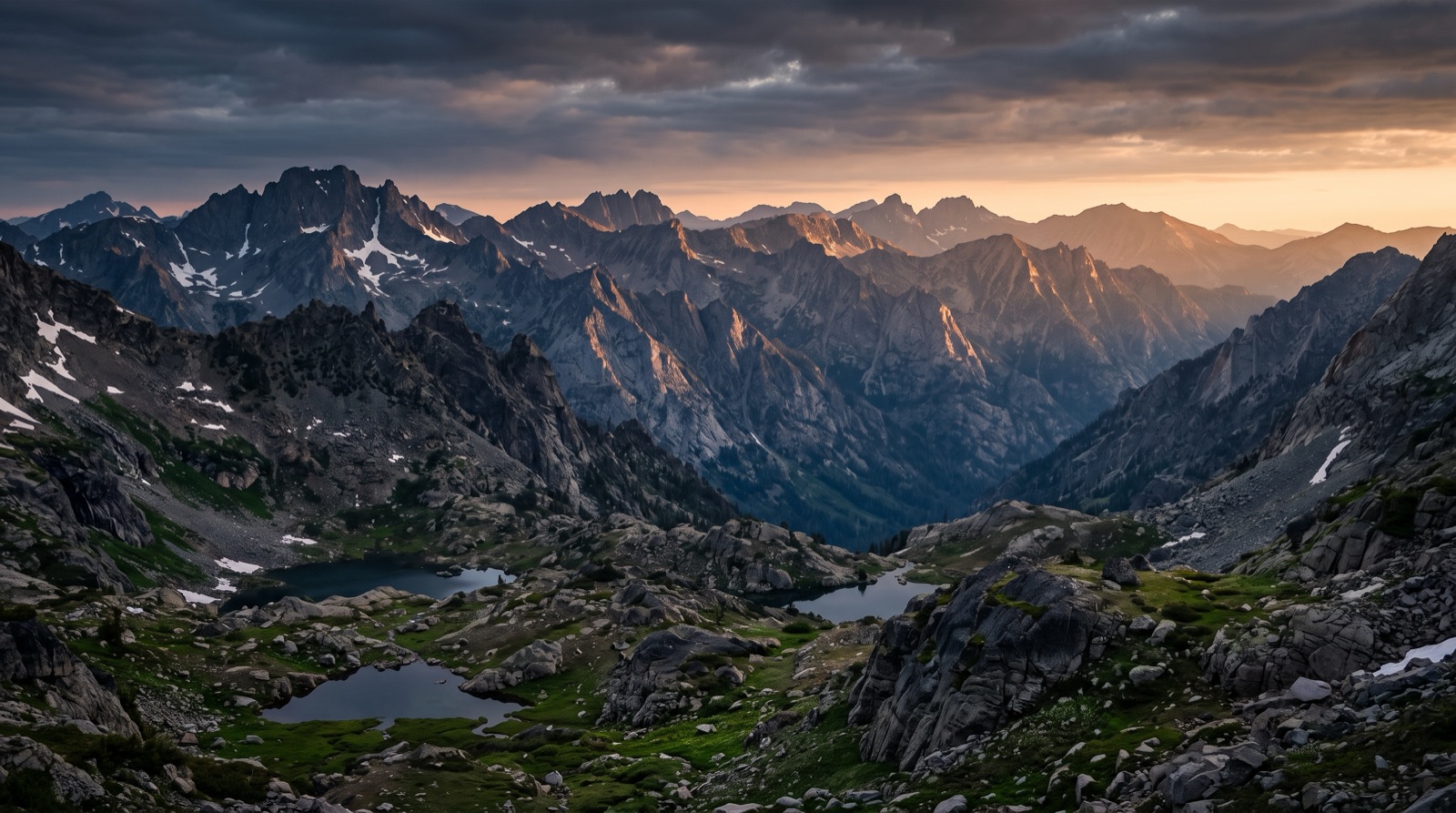 A granite high-country basin above treeline